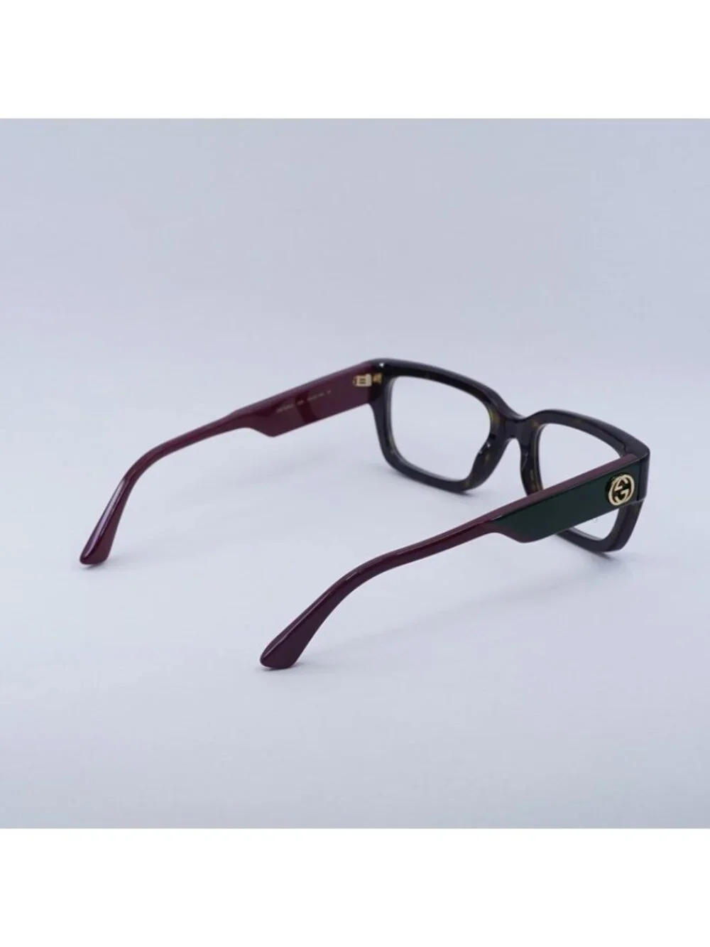 Gucci GG1666O 006 Eyeglasses Havana with Red 53mm Square Frame